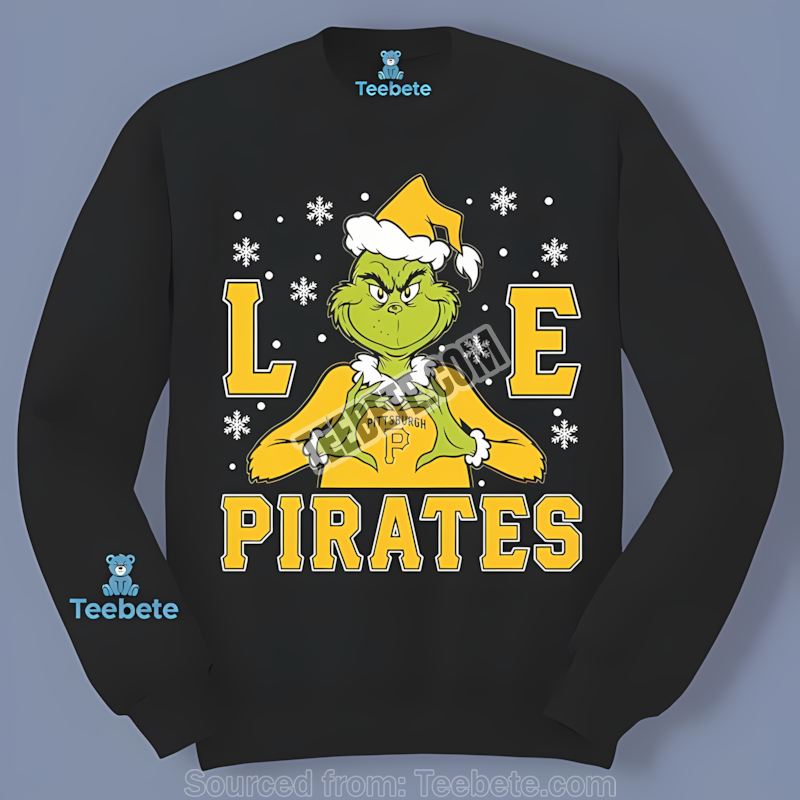 Pittsburgh Pirates Grinch Love Christmas Sports Long Sleeve Pittsburgh Pirates Grinch Love Christmas Sports Long Sleeve