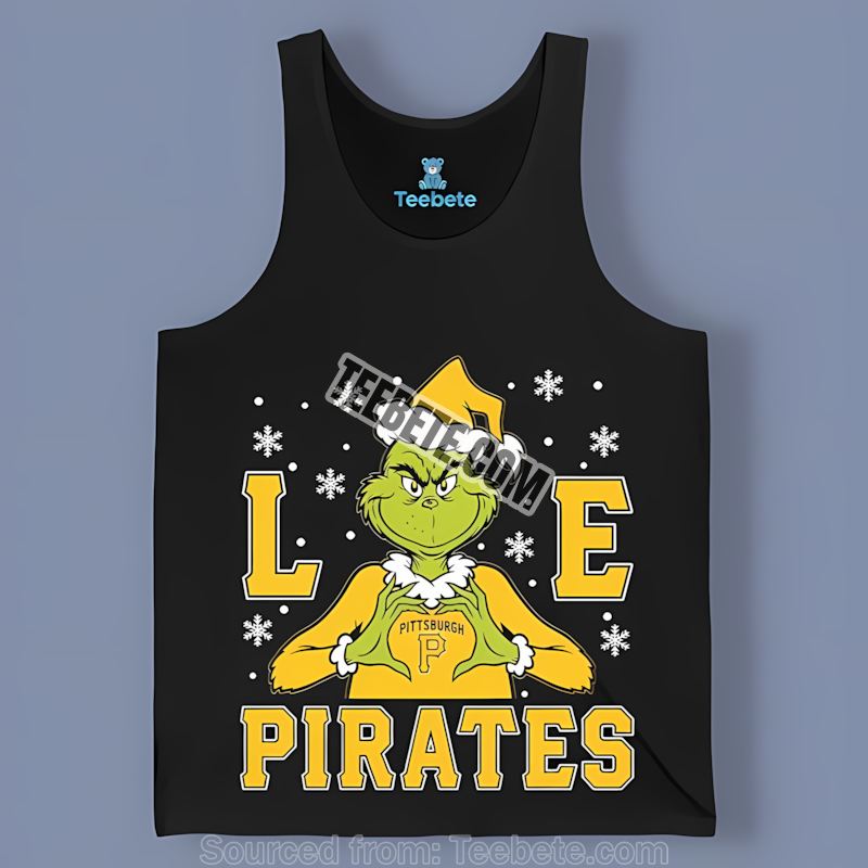 Pittsburgh Pirates Grinch Love Christmas Sports Tanktop Pittsburgh Pirates Grinch Love Christmas Sports Tanktop