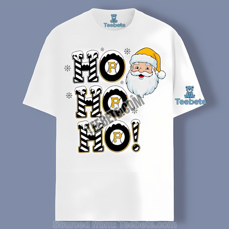 Pittsburgh Pirates Ho Ho Ho Santa Christmas Graphic Shirt