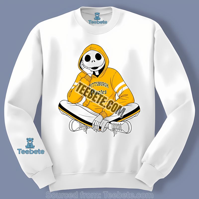 Pittsburgh Pirates Jack Skellington Hoodie Cotton Long Sleeve Pittsburgh Pirates Jack Skellington Hoodie Cotton Long Sleeve
