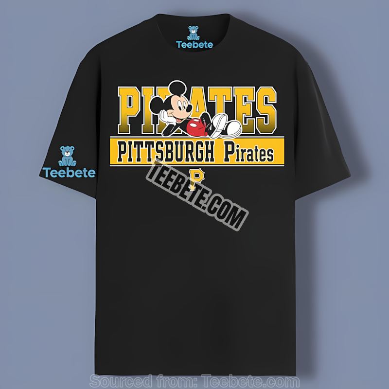 Pittsburgh Pirates Mickey Mouse Relaxed Cotton Shirt