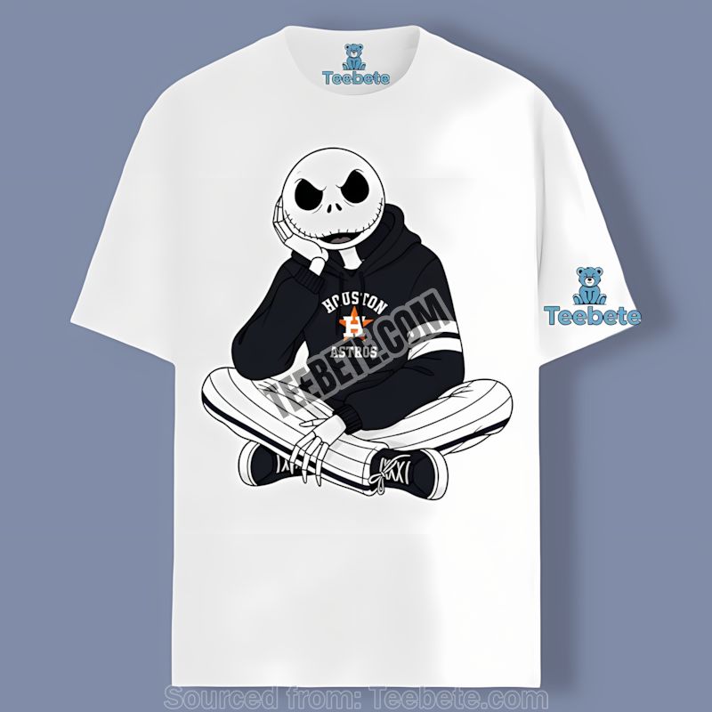 Relaxed Jack Skellington Houston Astros Hoodie Shirt