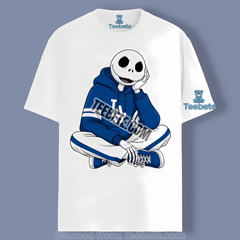 Relaxed Jack Skellington Los Angeles Dodgers Hoodie Classic Shirt