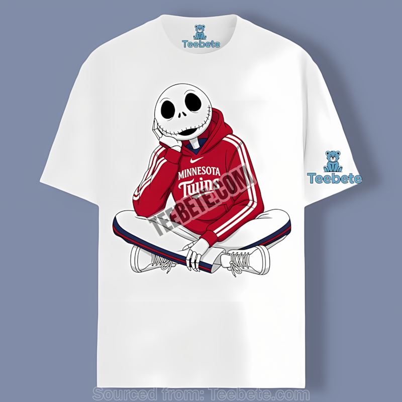 Relaxed Jack Skellington Minnesota Twins Hoodie Color Shirt