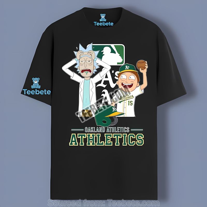 Rick And Morty Oakland Athletics Cotton Shirt