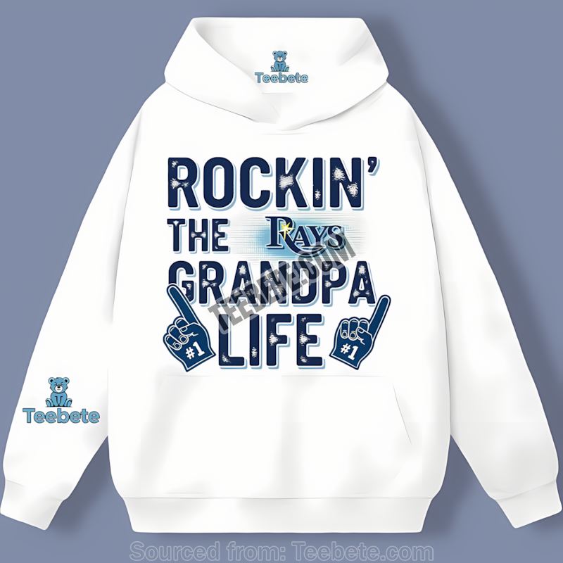 Rockin The Grandpa Life In Tampa Bay Rays Style Classic Hoodie Rockin The Grandpa Life In Tampa Bay Rays Style Classic Hoodie