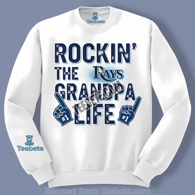 Rockin The Grandpa Life In Tampa Bay Rays Style Classic Long Sleeve Rockin The Grandpa Life In Tampa Bay Rays Style Classic Long Sleeve