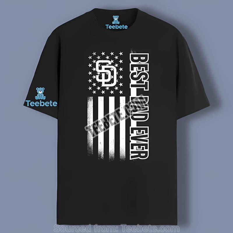 San Diego Padres Best Dad Ever American Flag Shirt