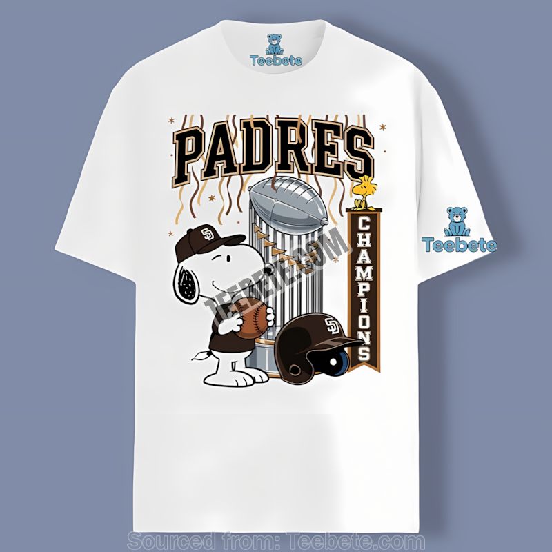 San Diego Padres Champions Snoopy Celebration Trendy Shirt