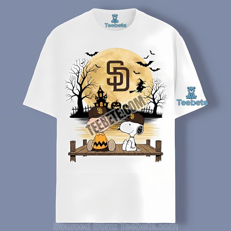 San Diego Padres Charlie Brown Snoopy Halloween Graphic Shirt