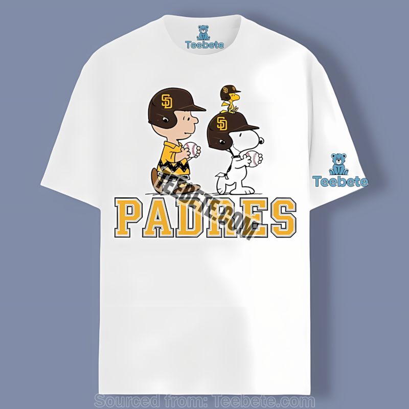 San Diego Padres Charlie Brown Snoopy Play Cotton Shirt