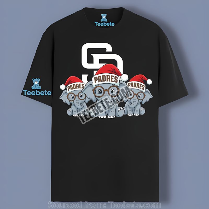San Diego Padres Christmas Elephants Sports Shirt