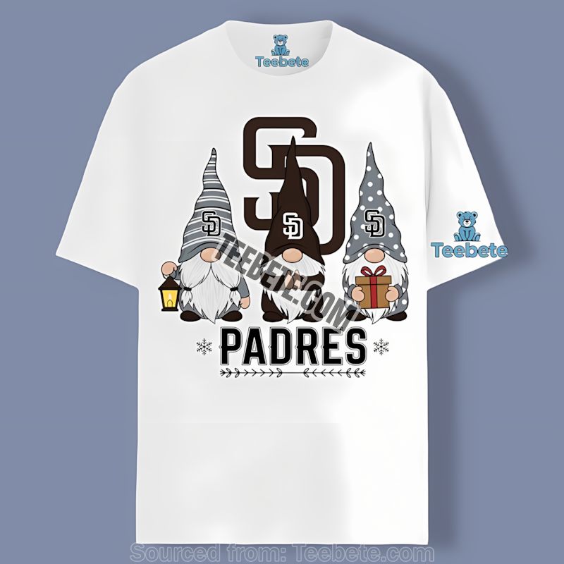 San Diego Padres Christmas Gnomes Color Shirt