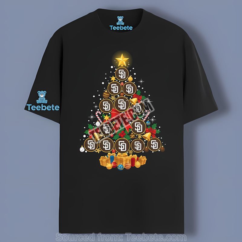 San Diego Padres Christmas Tree Logo Sports Shirt