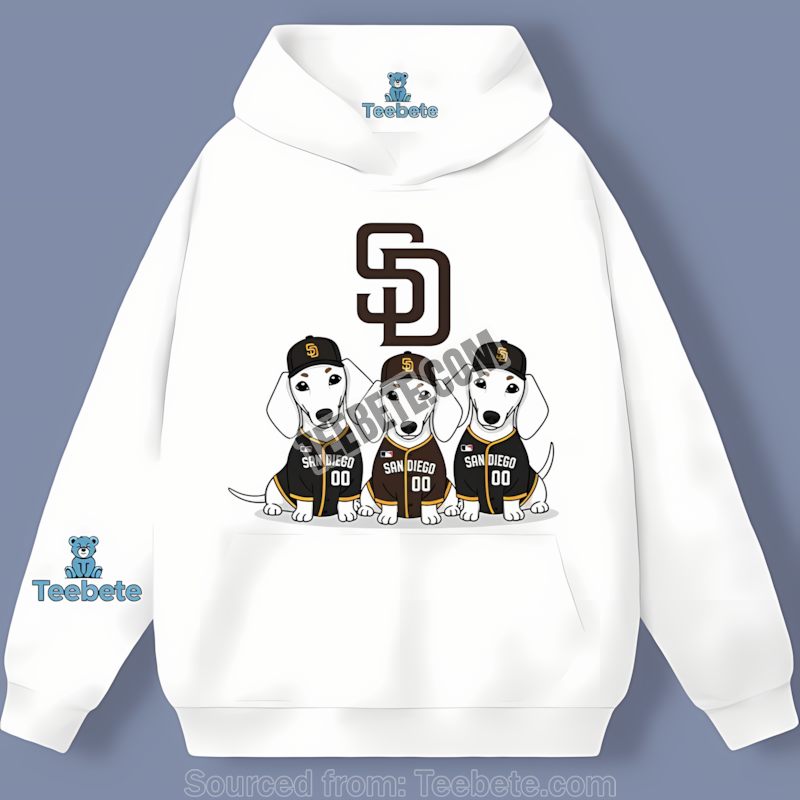 San Diego Padres Dachshund Dog Cotton Hoodie San Diego Padres Dachshund Dog Cotton Hoodie