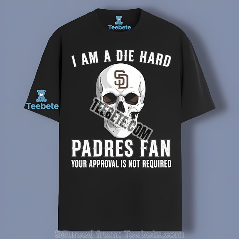 San Diego Padres Die Hard Fan Skull Graphic Shirt