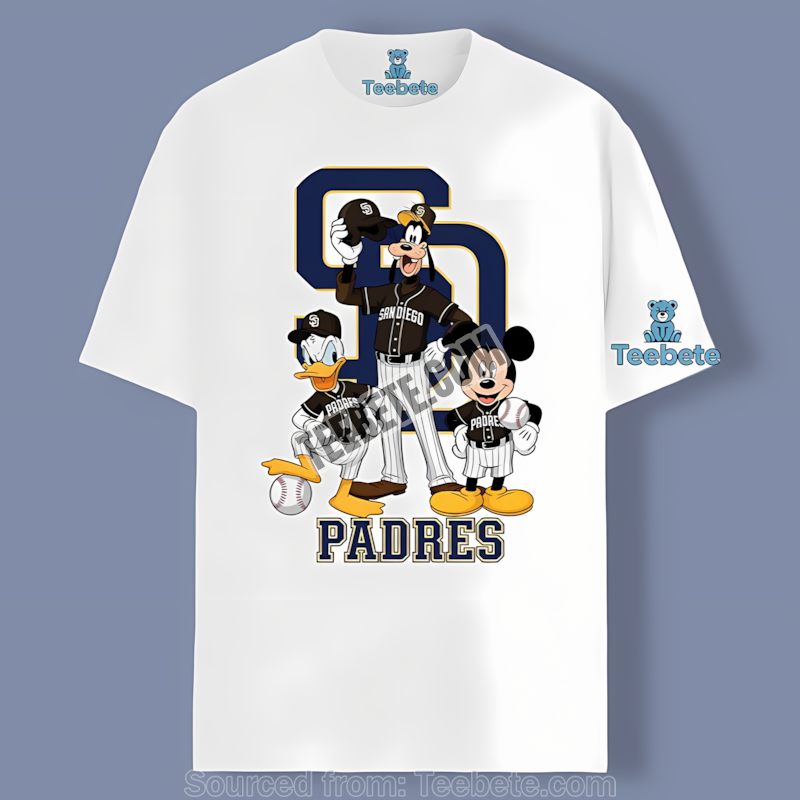 San Diego Padres Disney Trio Mickey Donald Goofy Trendy Shirt