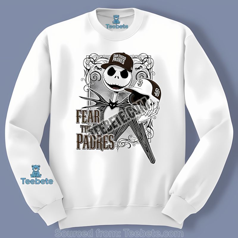 San Diego Padres Fear The Jack Skellington Sports Long Sleeve San Diego Padres Fear The Jack Skellington Sports Long Sleeve