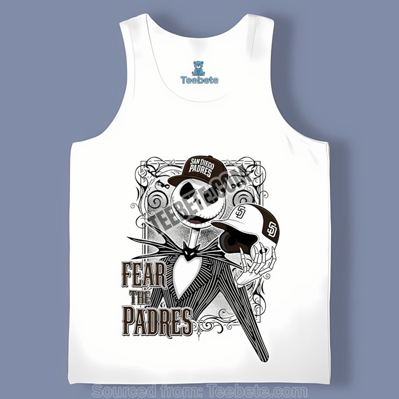 San Diego Padres Fear The Jack Skellington Sports Tanktop San Diego Padres Fear The Jack Skellington Sports Tanktop