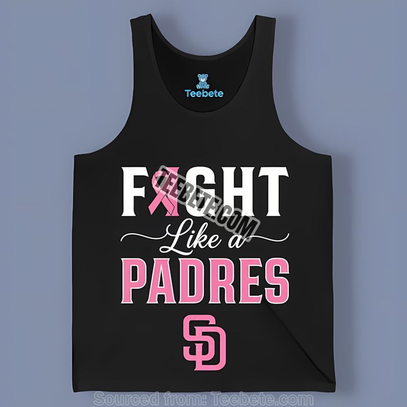 San Diego Padres Fight Like Breast Cancer Retro Tanktop San Diego Padres Fight Like Breast Cancer Retro Tanktop