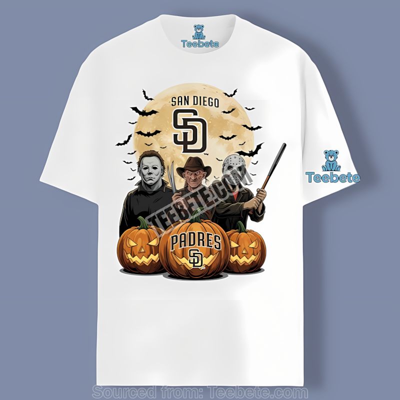 San Diego Padres Halloween Jason Freddy Retro Shirt