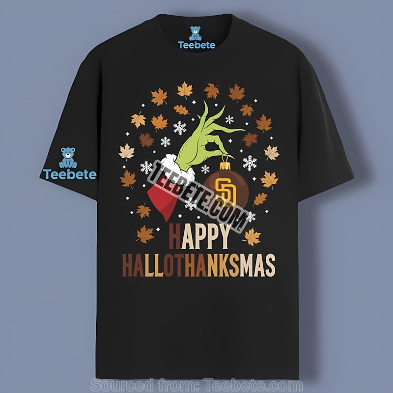 San Diego Padres Happy Hallothanksmas Trendy Shirt
