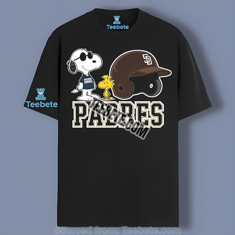 San Diego Padres Helmet Vs Snoopy Woodstock Vintage Shirt