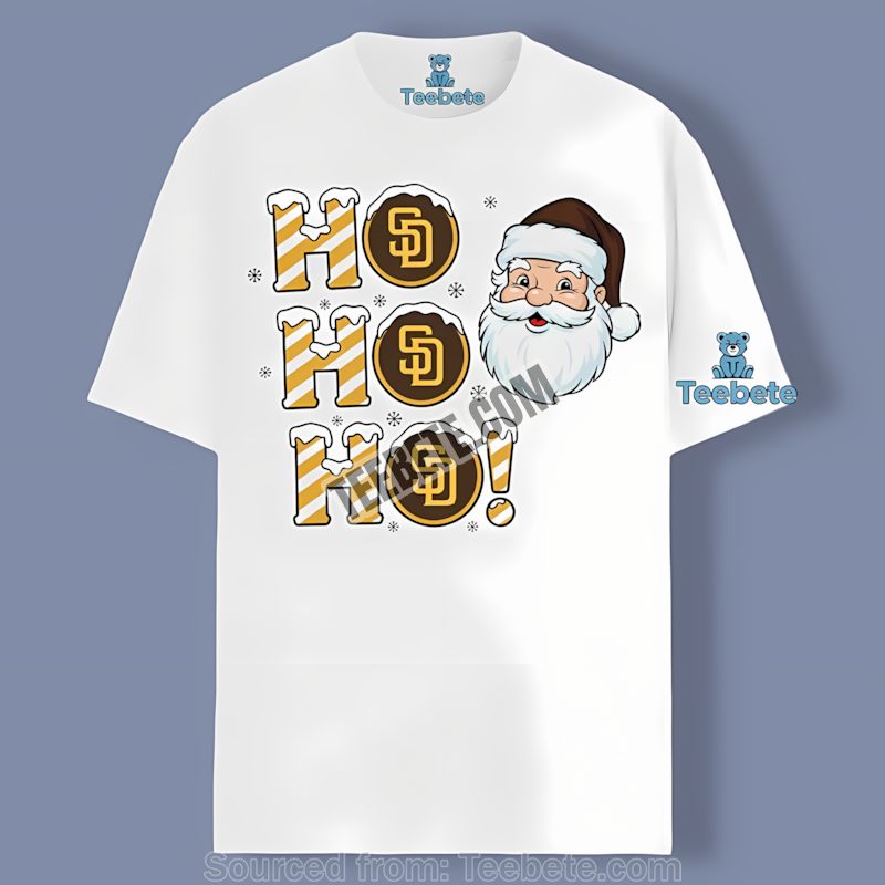San Diego Padres Ho Ho Ho Santa Classic Christmas Shirt