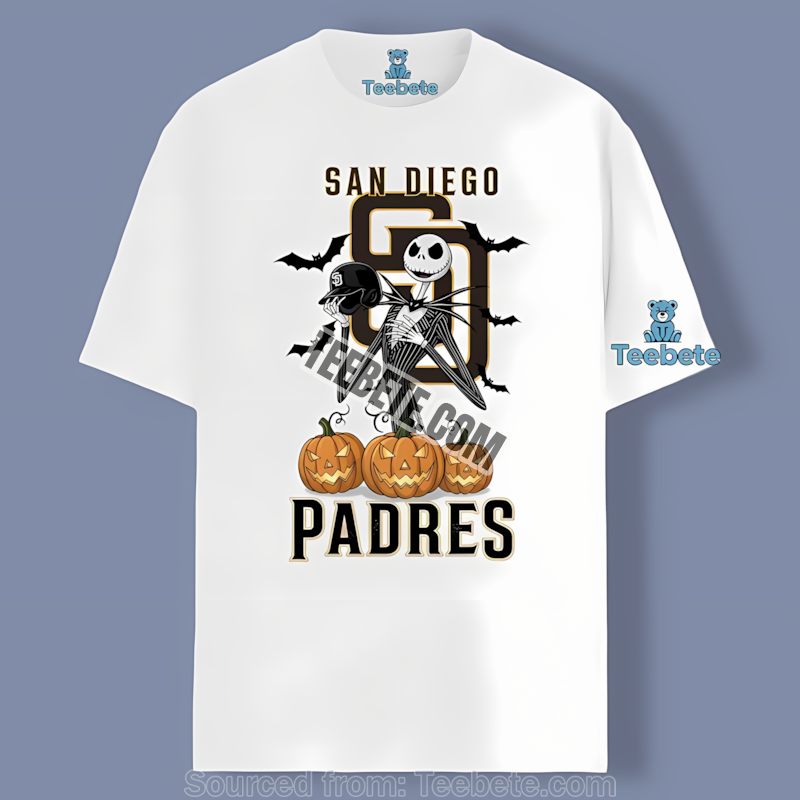 San Diego Padres Jack Skellington Pumpkin Halloween Vintage Shirt