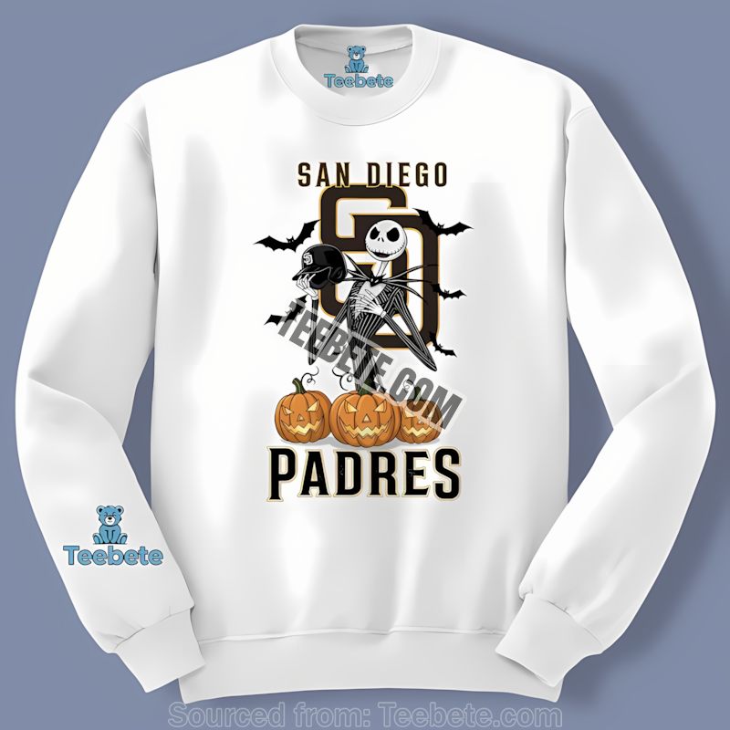 San Diego Padres Jack Skellington Pumpkin Halloween Vintage Long Sleeve San Diego Padres Jack Skellington Pumpkin Halloween Vintage Long Sleeve