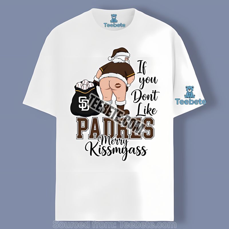 San Diego Padres Merry Kiss My Ass Santa Retro Shirt