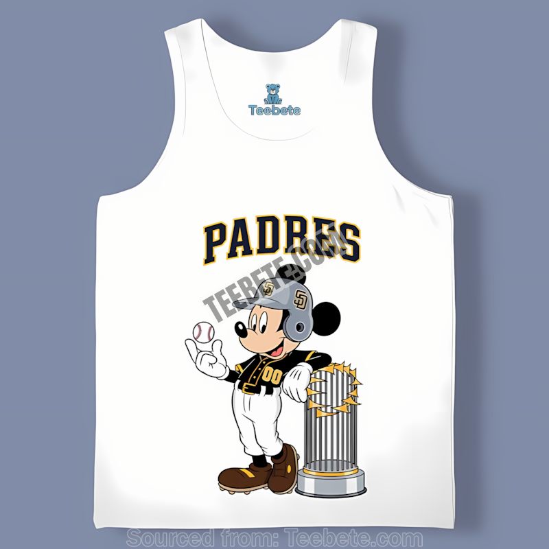 San Diego Padres Mickey Baseball Bat Cartoon Unisex Tanktop San Diego Padres Mickey Baseball Bat Cartoon Unisex Tanktop