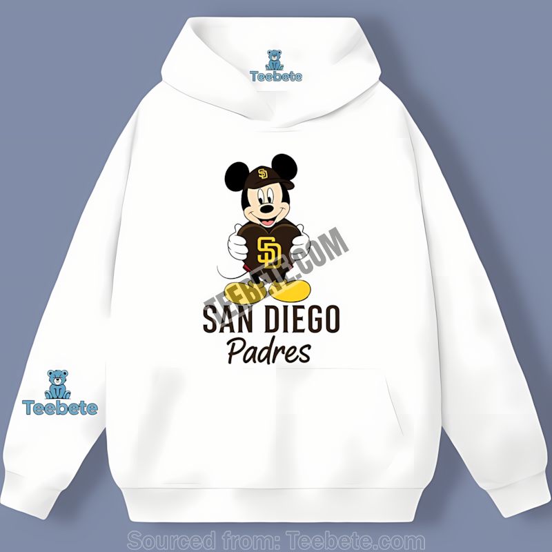 San Diego Padres Mickey Heart Classic Hoodie San Diego Padres Mickey Heart Classic Hoodie