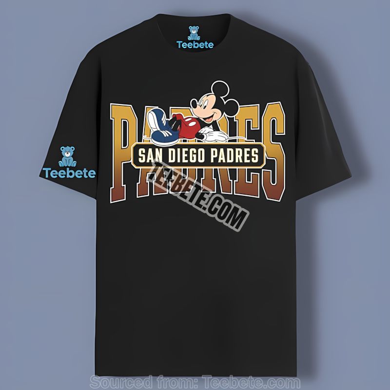 San Diego Padres Mickey Mouse Relaxed Style Color Shirt