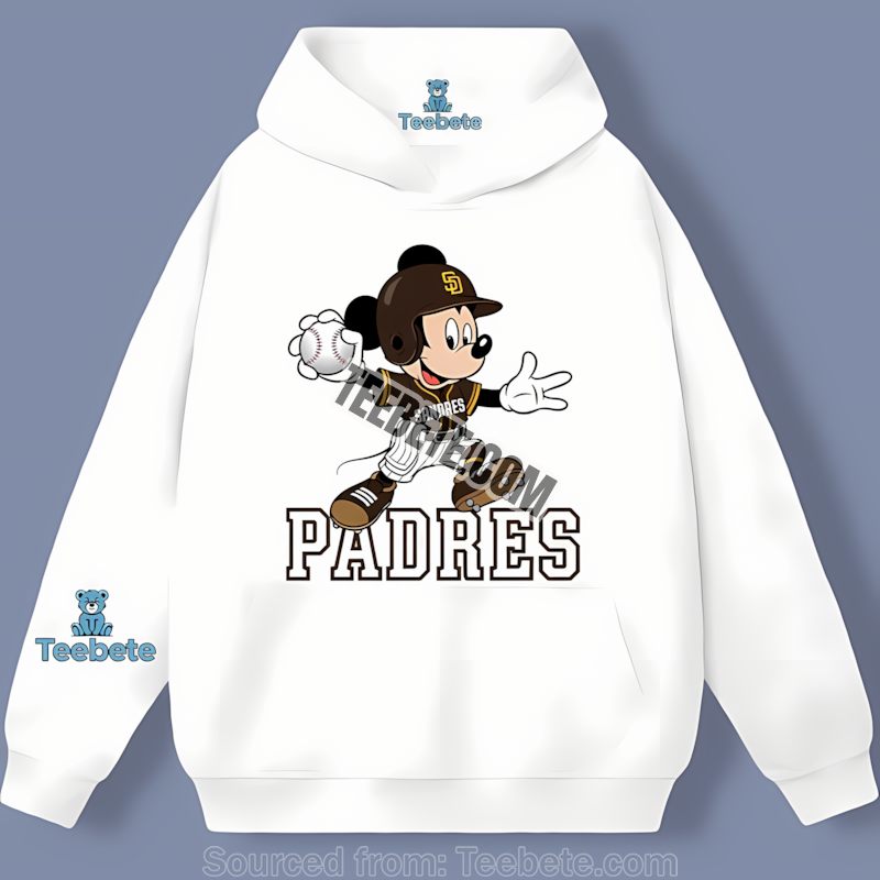 San Diego Padres Mickey Quarterback Graphic Hoodie San Diego Padres Mickey Quarterback Graphic Hoodie