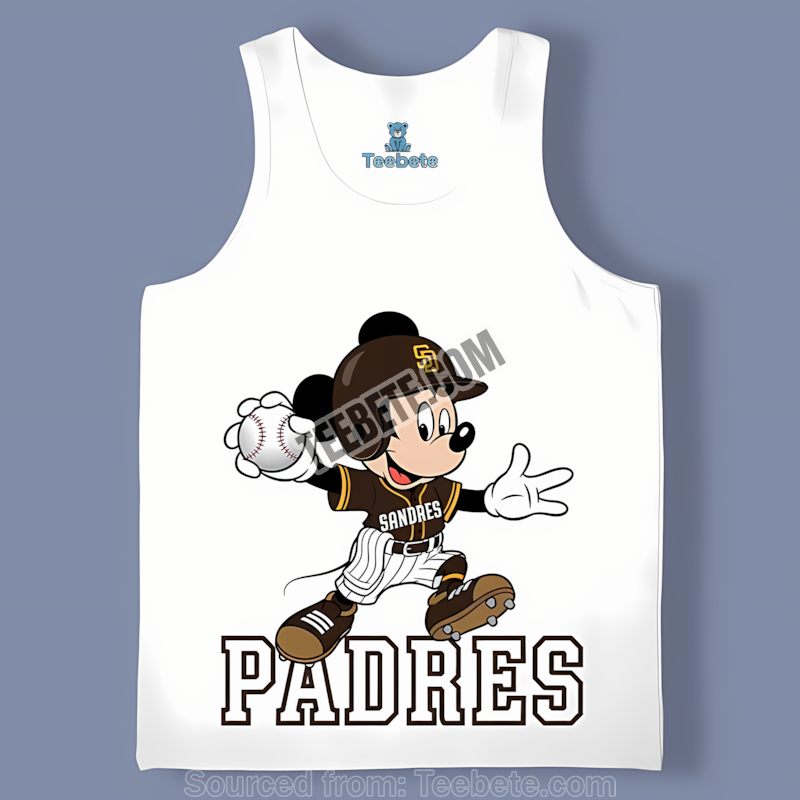 San Diego Padres Mickey Quarterback Graphic Tanktop San Diego Padres Mickey Quarterback Graphic Tanktop