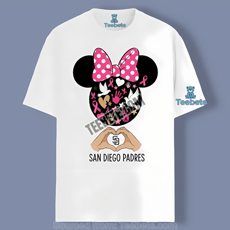 San Diego Padres Minnie Mouse Breast Cancer Sports Shirt