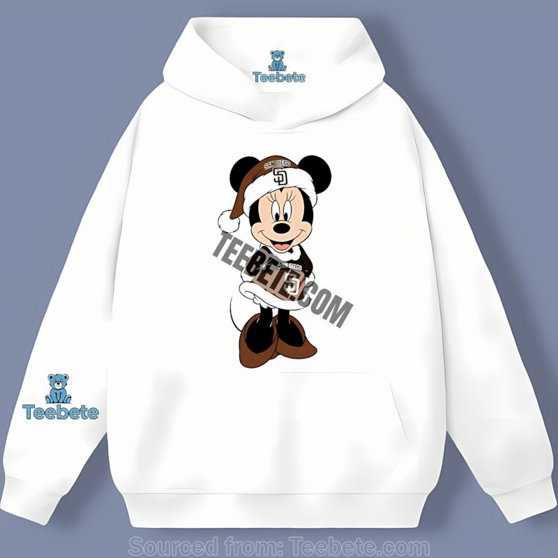 San Diego Padres Minnie Mouse Christmas Sports Hoodie San Diego Padres Minnie Mouse Christmas Sports Hoodie