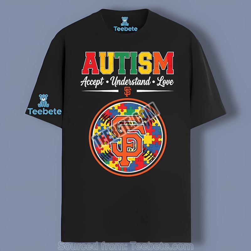 San Francisco Giants Autism Awareness Accept Understand Love Adults Shirt