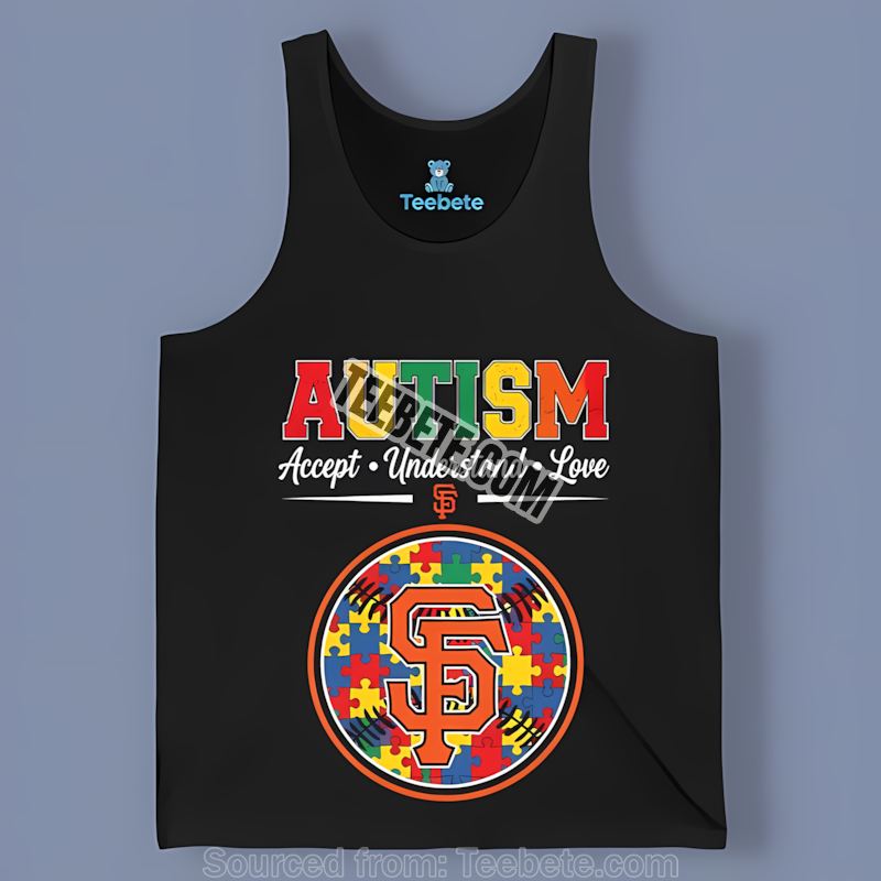 San Francisco Giants Autism Awareness Accept Understand Love Adults Tanktop San Francisco Giants Autism Awareness Accept Understand Love Adults Tanktop