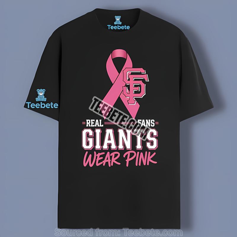 San Francisco Giants Breast Cancer Awareness Fans Wear Pink Color Shirt
