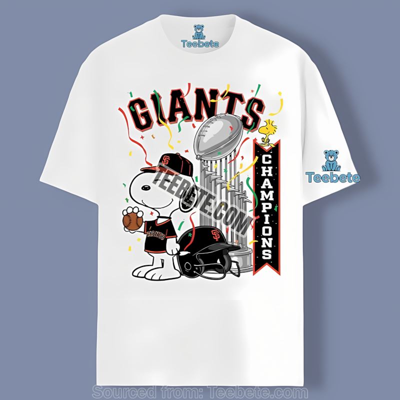 San Francisco Giants Champions Snoopy Celebration Color Shirt