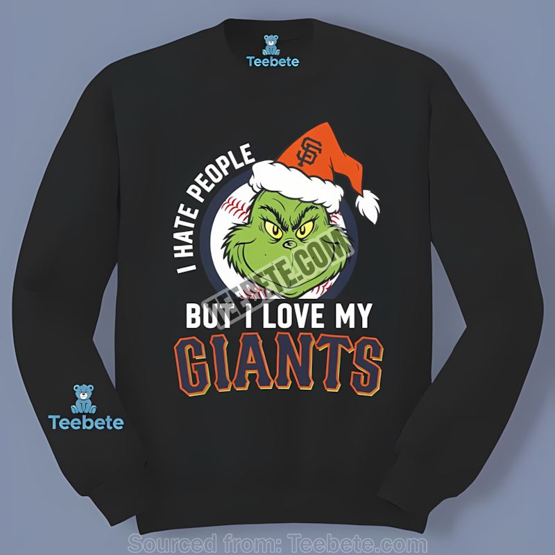 San Francisco Giants Grinch I Hate Everybody Love Sports Long Sleeve San Francisco Giants Grinch I Hate Everybody Love Sports Long Sleeve