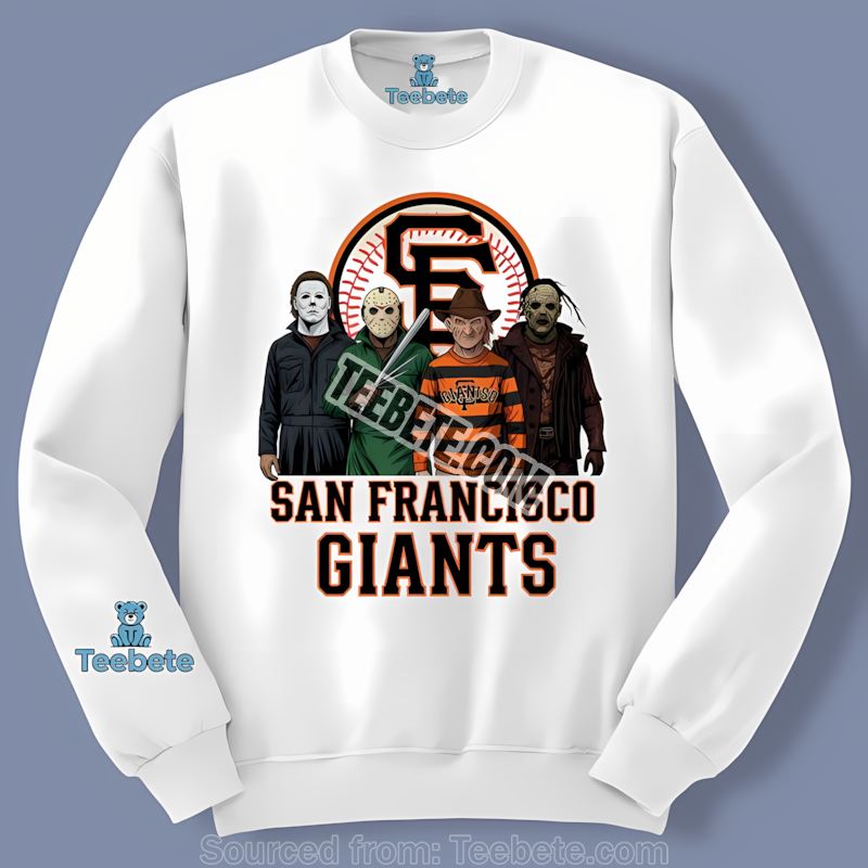San Francisco Giants Halloween Horror Killers Retro Long Sleeve San Francisco Giants Halloween Horror Killers Retro Long Sleeve