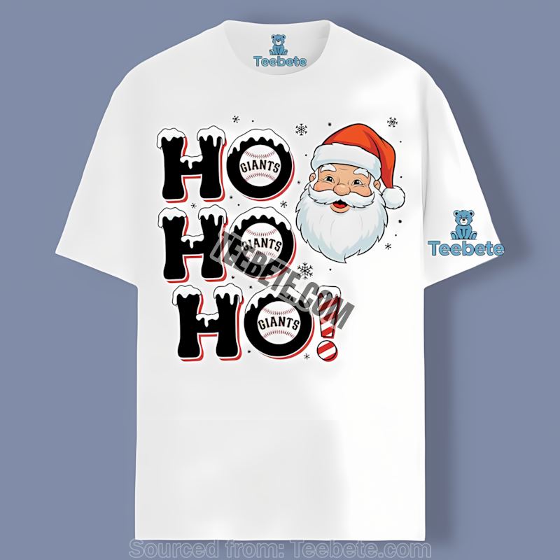 San Francisco Giants Ho Ho Ho Santa Christmas Color Shirt