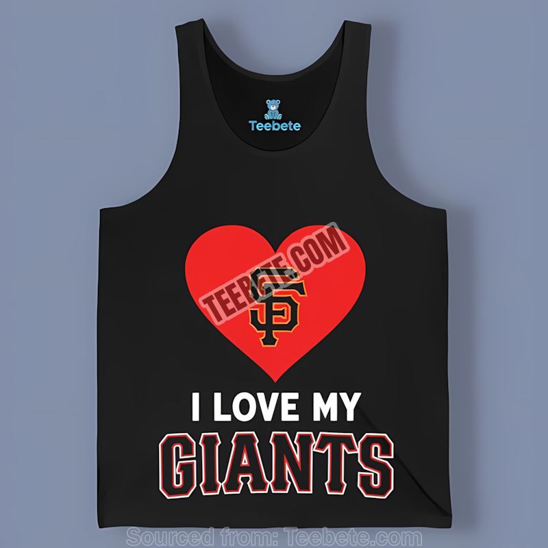 San Francisco Giants I Love My Giants Heart Vintage Tanktop San Francisco Giants I Love My Giants Heart Vintage Tanktop