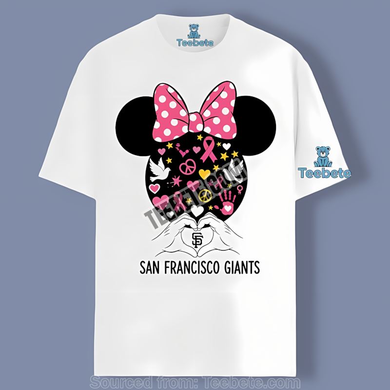San Francisco Giants Minnie Mouse Breast Cancer Awareness Regular Shirt