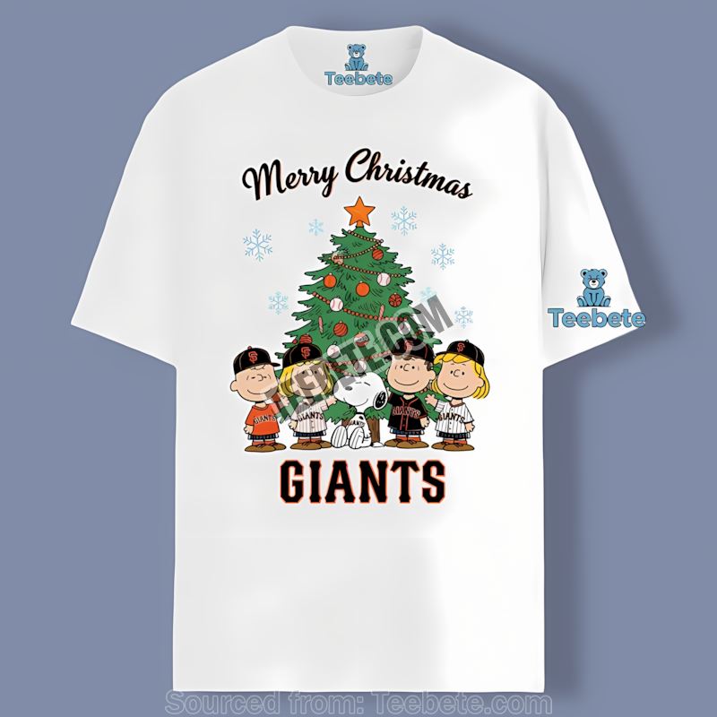 San Francisco Giants Peanuts Christmas Cotton Shirt