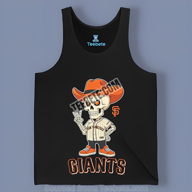 San Francisco Giants Skeleton Cowboy Unisex Tanktop San Francisco Giants Skeleton Cowboy Unisex Tanktop