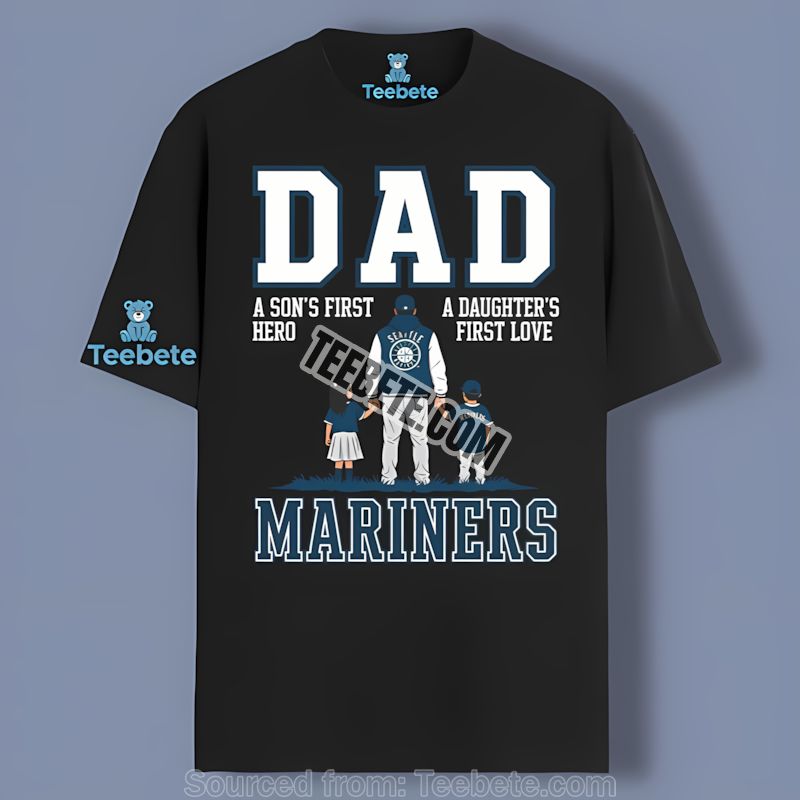 Seattle Mariners Dad Fathers Day Sons Hero Retro Shirt